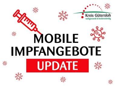 Grafik mit dem Schriftzug: Mobile Impfangebote Update